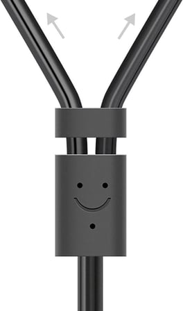 3.5mm AUX RCA Ses Kablosu, 1 Metre, Antrasit