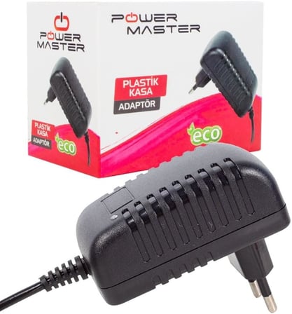 PM-4531 12 VOLT - 2 AMPER PLASTİK KASA PRİZ TİPİ ADAPTÖR 5.5 * 2.5 UÇ * MİNİ CİHAZ ADAPTÖRÜ