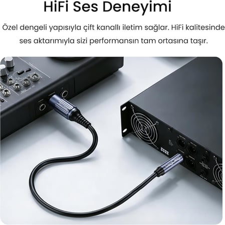 6.35mm to XLR Dişi Mikrofon Kablosu Hi-Fi Ses Kalitesi OFC Bakır Enstrüman Ses Kablosu 2 Metre