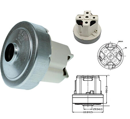 Domel 463.3.405-3 Elektrikli Süpürge Motoru 1800W