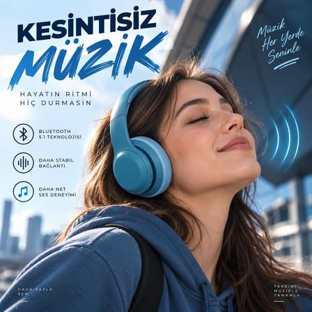 HP-H01 Kablosuz Kulak Üstü Bluetooth Kulaklık – Süper Bass + Yumuşak Yastık + Uzun Pil Ömrü