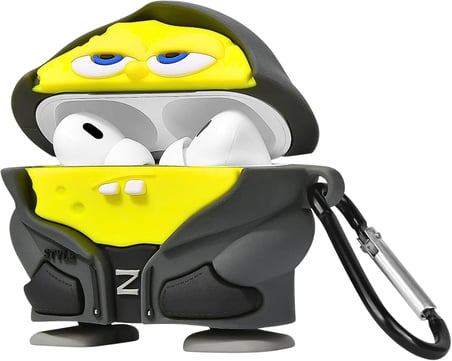 Airpods Pro 2 Nesil Uyumlu Figurlu Darbe Emici Silikon Kulaklik Kilifi (Hoodie Sb)