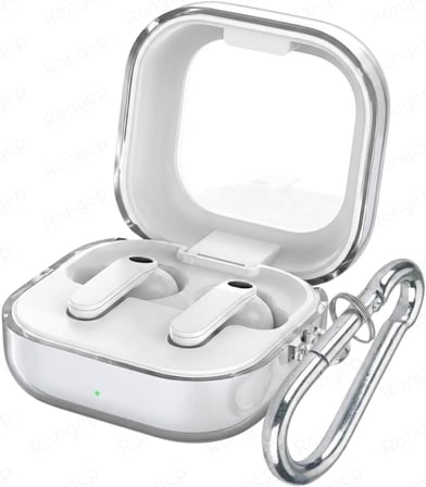 Samsung Galaxy Buds4 Pro/Buds 4 için Şeffaf Kılıf Darbeye Çizilmeye ve Sararmaya Karşı Dirençli Galaxy Buds 4 Pro Kulaklık Kılıfı Taşıma Askılı TPU Koruyucu Samsung Buds 4 Pro Kılıf