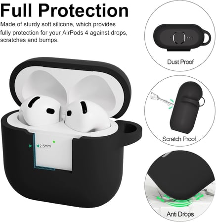 Soft Yumuşak Lansman Esnek Silikon Airpods Pro 3 ile uyumlu İçi Kadife Kulaklık Kılıfı ve Karabina Anahtarlık (Toz Pembe, Airpods Pro 3)