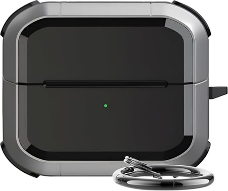Samsung Galaxy Buds 3 Pro, Buds 3 ve Buds 3 FE ile Uyumlu Darbelere Karşı Ultra Güçlü Çift Renkli Sert Kenarlı Mat Silikon Kılıf (Gri, Galaxy Buds 3 Pro/3/3 FE)