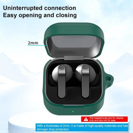 Samsung Galaxy Buds4 Pro/Buds 4 için Kulaklık Kılıfı Darbelere ve Çizilmeye Karşı Kasa Koruyucu Buds4 Kılıfı Tam Koruma Sağlayan Kalın Yapılı Taşıma Askılı Buds 4 Pro Koruma (Yeşil)