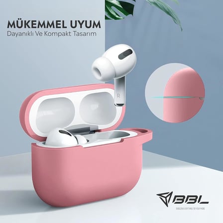 Airpods Pro Lansman Silikon Kılıf (Kumpembe)