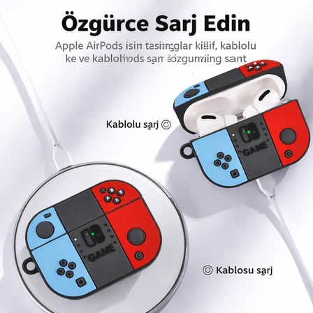 Huawei ile uyumlu FreeBuds 5 Sert Kulaklık Kılıfı Yumuşak Soft Dokunuş Karakter Görünümlü Cartoon Kılıf Köpekbalığı