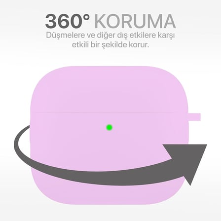 Airpods 3 Lansman Silikon Kılıf (Lila)