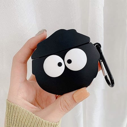 Huawei FreeBuds Pro 2 için Kılıf Cartoon Figürlü Silikon Crtn-Fgr-Sswtri [FreeBuds Pro 2 ile Uyumlu Kılıf - Siyah - Beyaz]