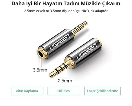 2.5 mm to 3.5 mm Jack Dönüştürücü