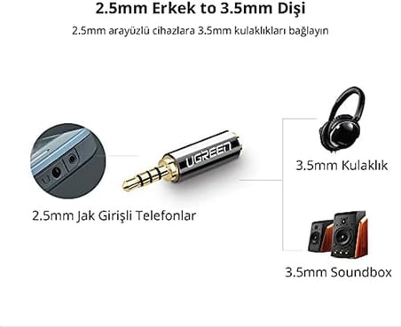 2.5 mm to 3.5 mm Jack Dönüştürücü