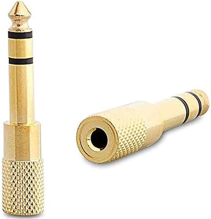6.35 mm Erkek - 3.5 mm Dişi Stereo Jack Çevirici Adaptör