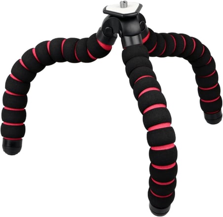 Esnek Tripod, Ahtapot Tripod 25cm, 4kg Kapasiteli, Siyah, Akıllı Telefonlar İçin Uyumlu