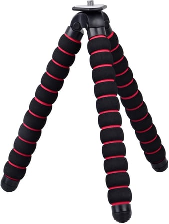 Esnek Tripod, Ahtapot Tripod 25cm, 4kg Kapasiteli, Siyah, Akıllı Telefonlar İçin Uyumlu