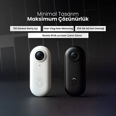 Göğüse Takılabilir Mıknatıslı Kolyeli 1080P Mini Geniş Açı Aksiyon Kamera | Hafif ve Kompakt Tasarım | Spor, Koşu, Outdoor, Günlük Kullanım İçin POV Kayıt Kamerası- Kask Kamera (SİYAH)