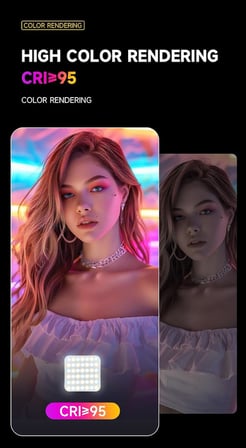 Cep Telefonu Çakarlı Dolgu Işık, Canlı Yayın Için Mini Taşınabilir Kısılabilir Yüksek Parlaklık RGB Selfie Işık Paneli, Kıskaçlı Telefon ve Notebook Tutucu, YouTuber Yayıncı Işığı D12S
