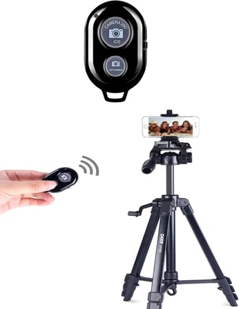 Bluetooth Uzaktan Kumanda Pilli Tüm Telefonlara Uyumlu Video Selfie Ve Fotoğraf Çekme Siyah