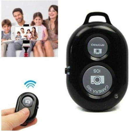 Bluetooth Uzaktan Kumanda Pilli Tüm Telefonlara Uyumlu Video Selfie Ve Fotoğraf Çekme Siyah