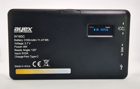 W160C Bicolor LED Video Işığı, 2500K-6500K Ayarlanabilir Renk Sıcaklığı, 160 LED, 3100mAh Batarya, LCD Ekran, USB-C, CRI 95+, Kamera ve Telefon İçin