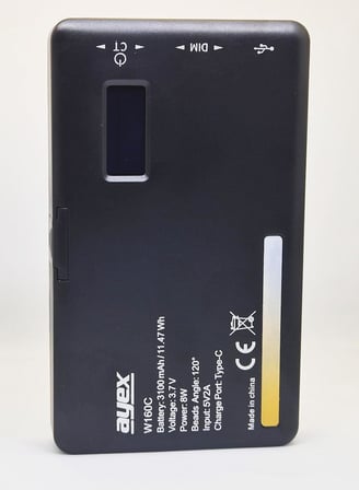 W160C Bicolor LED Video Işığı, 2500K-6500K Ayarlanabilir Renk Sıcaklığı, 160 LED, 3100mAh Batarya, LCD Ekran, USB-C, CRI 95+, Kamera ve Telefon İçin