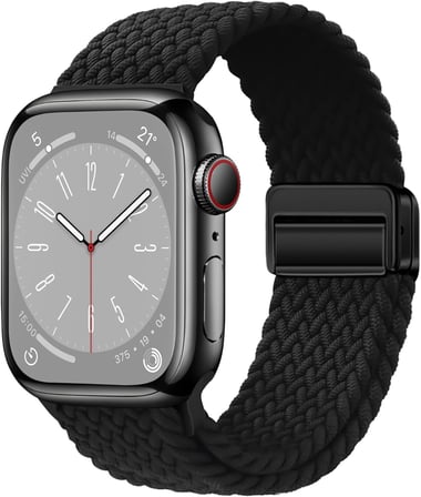 Apple Watch ile Uyumlu Metal Manyetik Tokalı Esnek ve Konforlu Örgü Kordon Kullanımı Kolay Kayış