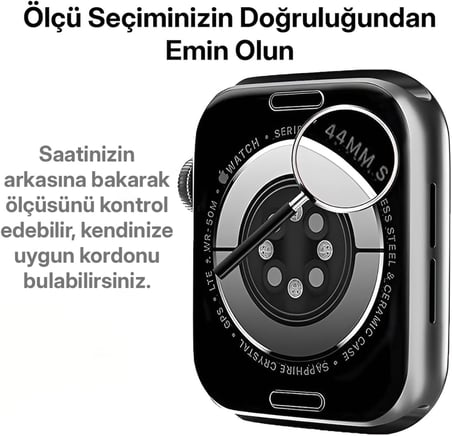 Apple Watch ile Uyumlu Metal Manyetik Tokalı Esnek ve Konforlu Örgü Kordon Kullanımı Kolay Kayış