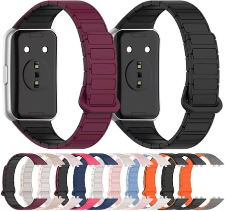 [Magnex Loop] Huawei Band 11/11 Pro ile Uyumlu Kordon 1. Sınıf Cilt Dostu Yumuşak Silikonlu Huawei Band 11 Kordonu Güçlü Kapatma Manyetik Tasarımlı Huawei Band 11 Pro Kordonu
