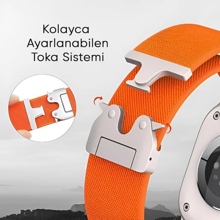Apple Watch ile Uyumlu Elastik Spor Bileklik 49mm 46mm 45mm 44mm 42mm için Ayarlanabilir Paraşüt Tokalı Naylon Kumaş Kordon Kayış