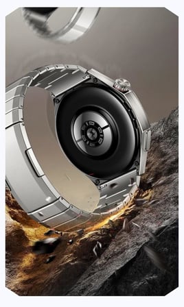 Huawei ile uyumlu Watch GT 6/5/4/3/2 Pro 46mm (22MM) Kordon Metal Titanyum Saate Orjinal 1e-1 Uyum+Kısıltma Apr