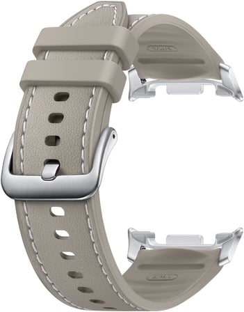 Galaxy Watch8 Hibrit Deri Kordon S/M/L Kum Rengi
