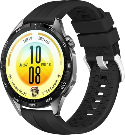 [Strip Loop] Huawei ile Uyumlu 22mm Kordon GT7/GT7 Pro/GT6/6 Pro/Runner 2/GT5/5 Pro/GT4/GT3 46mm için Yumuşak Silikonlu GT7 Pro Kordonu Yüzeyi Şerit Görünümlü GT7 46mm Kordon