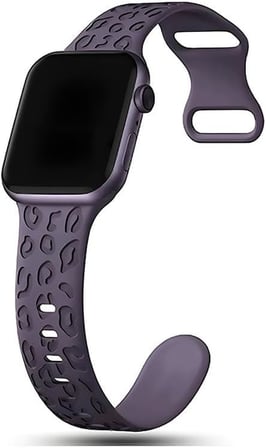 Apple ile Uyumlu Watch 11 10 42mm – 6 7 8 9 10 Se Uyumlu 38-40-41mm Leopar Desenli Silikon Kordon