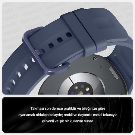 Samsung Galaxy Watch 9/8 (40mm/44mm) ve Watch 8 Classic (46mm) ile Uyumlu Hafif ve Yumuşak Oluklu Tasarım Spor Silikon Kordon