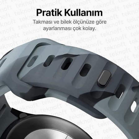 Samsung Galaxy Watch 7/6/5/4/FE Serisi (40mm/44mm), Watch 6/4 Classic (47mm/43mm/42mm) ve Samsung Watch 5 Pro (45mm) İçin Yumuşak ve Konforlu Rugged 20mm Silikon Kordon