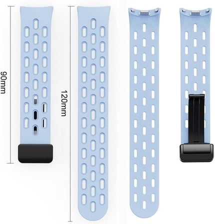 Xiaomi ile Uyumlu Mi Band 10/9/8 için Nefes Alabilen Silikon Air Loop Smart Band10 Kordon Manyetik Toka Mekanizmalı Deformasyona Dayanıklı Yumuşak Mi Band 10 Kordonu