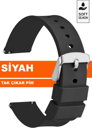 18mm-20mm-22mm-24mm Spor Silikon Saat Kordonu Kayışı