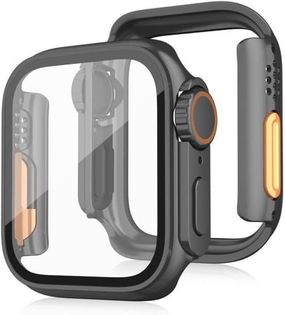 Apple Watch Se 6 5 4 44MM Watch için Ekran Koruyucu Kılıf Ultra Görünümlü Kılıf Tam Kaplayan Watch Kasa Koruyucu Kılıf Ultra Görünümü Veren Kılıf Apple Watch Se 6 5 4 44MM ile Uyumludur