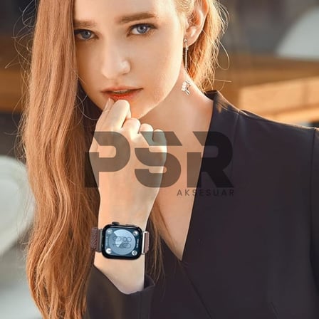 Apple Watch Uyumlu Hasır Kordon – Örgü Tasarımlı, Ayarlanabilir | Hafif ve Konforlu Hasır Akıllı Saat Kayışı