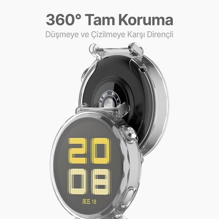 Huawei Watch GT5 41mm için Saati Tam Saran TPU Ekran Koruyuculu Çizilme ve Darbelere Karşı Koruma Sağlayan Dokunmatik Etkilemeyen Silikon Kılıf (Şeffaf, GT5 41mm)