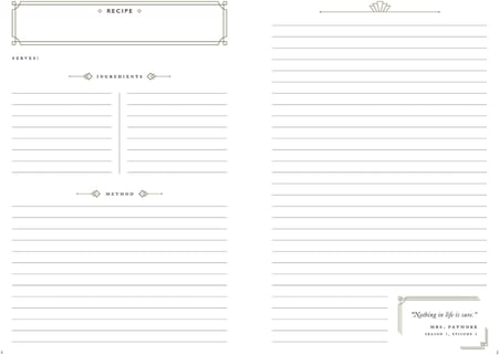 Official Downton Abbey Mrs. Patmore's Recipe Journal