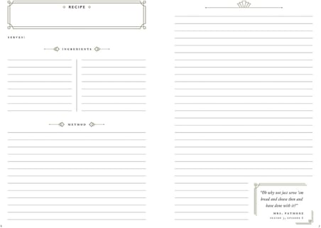 Official Downton Abbey Mrs. Patmore's Recipe Journal