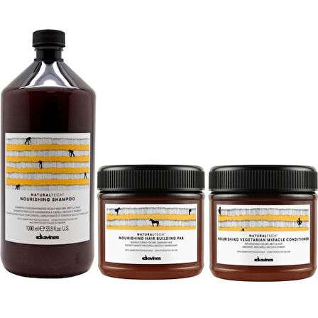 Davines Nourishing Şampuan 1000 ml + Maske 250 ml + Krem 250 ml