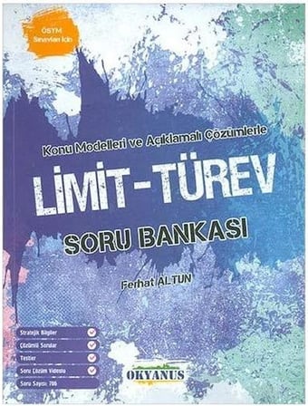 Limit - Türev Soru Bankası: Konu Modelleriyle Açıklamalı Çözümlerle