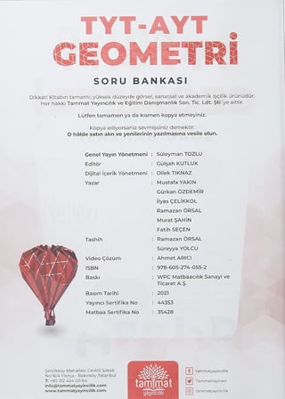 TYT-AYT Geometri Soru Bankası