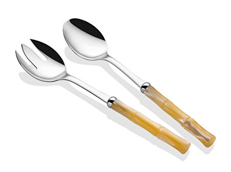 Rivadossi Bamboo Kemik Salata Servis Seti 2 li  