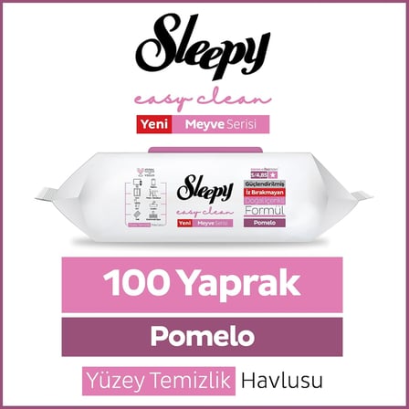 Meyve Serisi Yüzey Temizlik Havlusu Mendili Pomelo 100 Yaprak