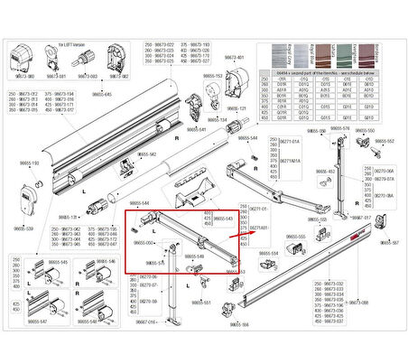 Firmma 06271A01 Sol F45S 300-450cm Tente Kolu Yedek Parça