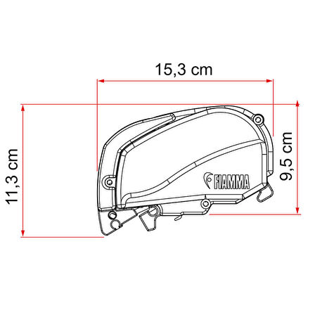 Fiamma F80s 3.70 x 2.50 Beyaz Çatı Tipi Tente