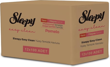 Meyve Serisi Yüzey Temizlik Havlusu Mendili Pomelo 12x100 (1200 Yaprak)